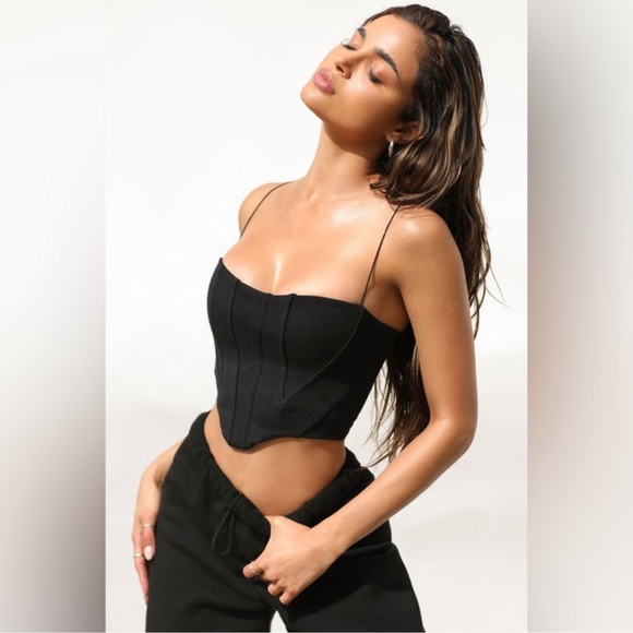 Joah Brown Tops - Joah Brown Contour Corset Black Sueded Onyx Black Size XS/S